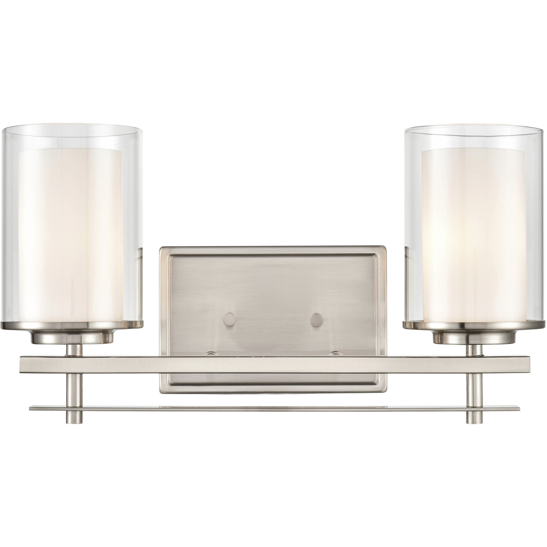 Huderson 2 Light 16 inch Brushed Nickel Bathroom Vanity Light Wall Light